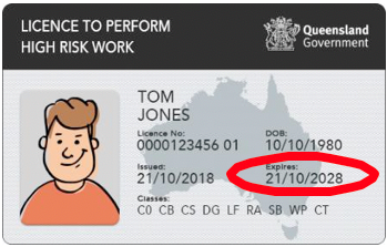 Expired Forklift Licence?